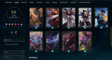 Unranked com 70 Champs e 26 Skins ( ADC / MID )