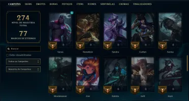 Unranked com 70 Champs e 26 Skins ( ADC / MID )