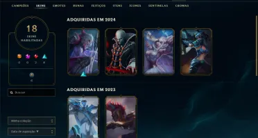 Conta Gold IV handlevel de 2020 com 18 skins barata