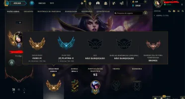 Conta Gold IV handlevel de 2020 com 18 skins barata