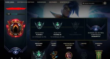 CONTA D4 1LP 149 CHAMPIONS / 267 SKINS LVL 494 / GM S9