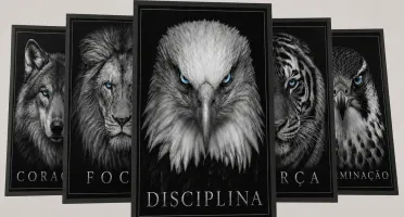 Kit 5 Quadros Motivacionais para impressão Decoração JPEG