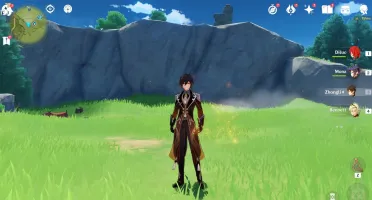 Genshin Impact Raiden Shogun + Zhongli + Mona + Jean + Diluc