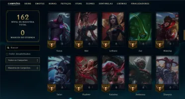 Diamante 1 com 110 Champs e 25 Skins +2 Prestigios