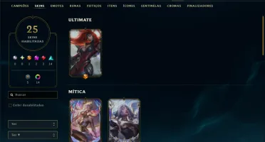 Diamante 1 com 110 Champs e 25 Skins +2 Prestigios