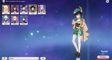 genshin Impact AR7 Venti, qiqi e jean