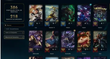 acc, 107 champs, 171skins level 262 gold III