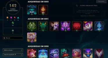 acc, 107 champs, 171skins level 262 gold III
