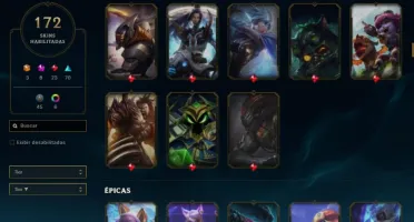 acc, 107 champs, 171skins level 262 gold III