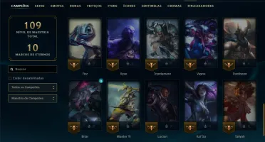 Unranked com 50 Champs e 19 Skins