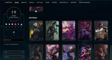 Unranked com 50 Champs e 19 Skins