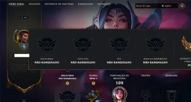 Unranked com 50 Champs e 19 Skins