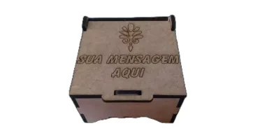 Caixa de MDF personalizada com tampa, 6x6cm, kit com 10,...