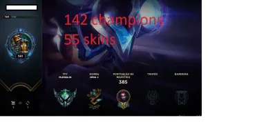 Conta LOL Muitas skins e 142 champions!!!