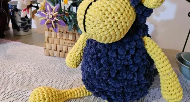 Carneirinho Algodão, feito a mão, crochet