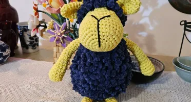 Carneirinho Algodão, feito a mão, crochet