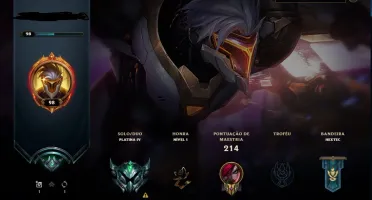 Conta lol platina 4 com Zed prestigio