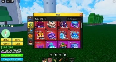 Conta Blox Fruits Lvl 2800 com Dragon Perm + 4 Perms