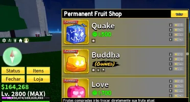 Conta Blox Fruits Lvl 2800 com Dragon Perm + 4 Perms