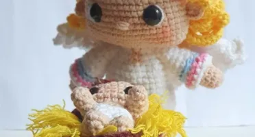 Enfeite Presépio de Natal 4 Peças Amigurumi