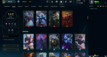 Conta LoL com todos os champs + 150skins