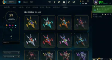 Conta LoL com todos os champs + 150skins