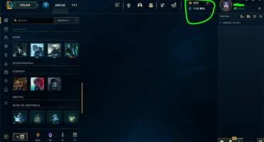 Conta LoL com todos os champs + 150skins
