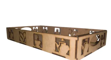 Kit 10 bandejas de MDF cru, para café, decoração, cesta...