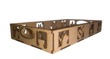 Kit 10 bandejas de MDF cru, para café, decoração, cesta...