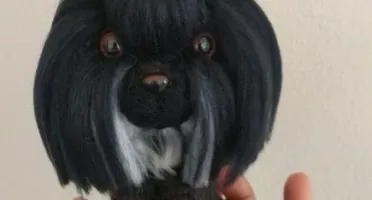 Mini Lhasa Apso - Amigurumi de crochê
