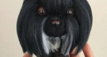 Mini Lhasa Apso - Amigurumi de crochê