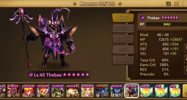 Conta Summoners War top com NAT LD