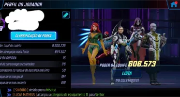 Conta marvel strike force