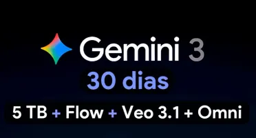 Gemini 3 Pro + 5TB + Veo 3.1 + Flow + Omni Flash - 30 Dias
