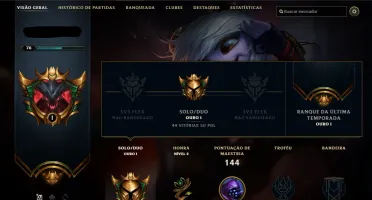 Conta LoL Ouro 1 varios Campeões e Skins(Pulsefire Ezreal)!