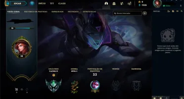 Conta LoL, Platina IV, 60% de WR