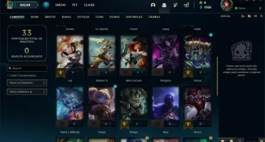 Conta LoL, Platina IV, 60% de WR