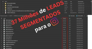 37 Milhões De Leads Segmentados Para O Insta 🔥