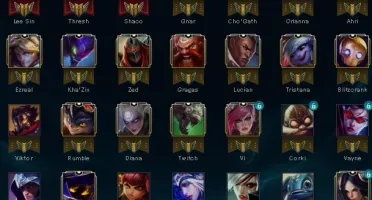 Conta platina com mts skin raras, 81 campeões, 9 pag de runa