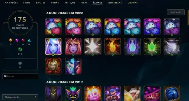 conta league of legends unranked / 231 skins -