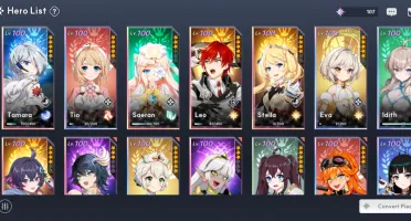 Conta Outerplane Late Game Com quase Todos Chars
