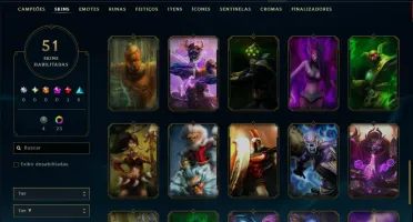 Diamante 4 com 110 Champs e 51 Skins