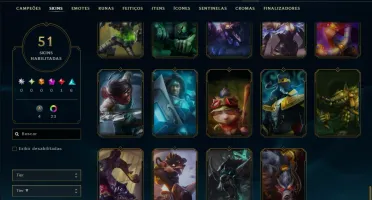 Diamante 4 com 110 Champs e 51 Skins