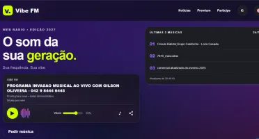 Template Para Web Rádio Blogspot Vibe Fm 89 Fr.V10/26