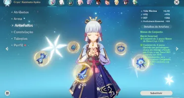 Conta Genshin Impact com vários personagens 5* Lvl 90