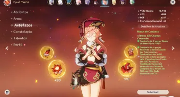 Conta Genshin Impact com vários personagens 5* Lvl 90