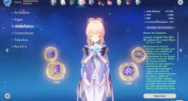 Conta Genshin Impact com vários personagens 5* Lvl 90