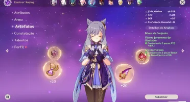 Conta Genshin Impact com vários personagens 5* Lvl 90