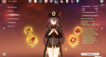 Conta Genshin Impact com vários personagens 5* Lvl 90