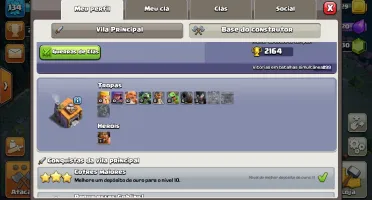Conta Clash of Clans CV10 + Clash Royale Nivel 12